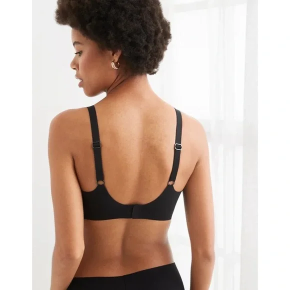NWT SMOOTHEZ Unlined Bra True Black Womens Size xs - Picture 3 of 9